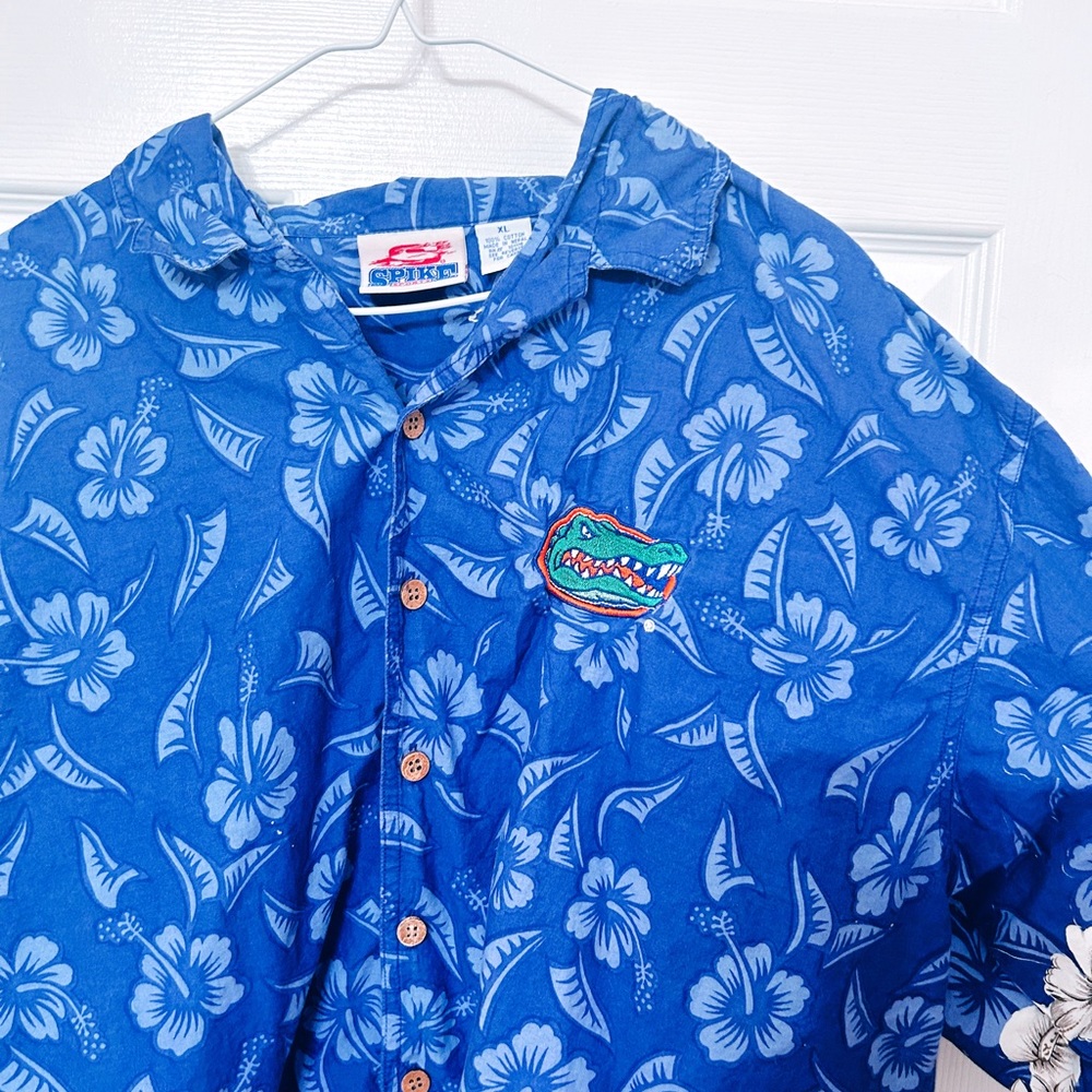 Vintage Spike Sports University of Florida Gators Hawaiian Button Down Shirt